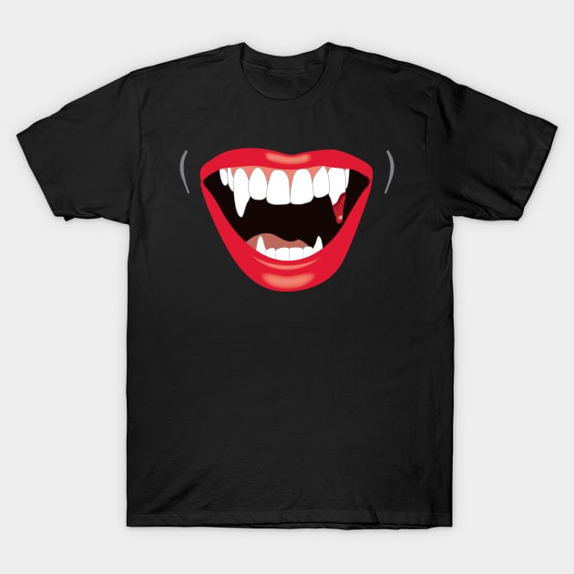 Halloween Vampire Smile T-Shirt by Ottie and Abbotts